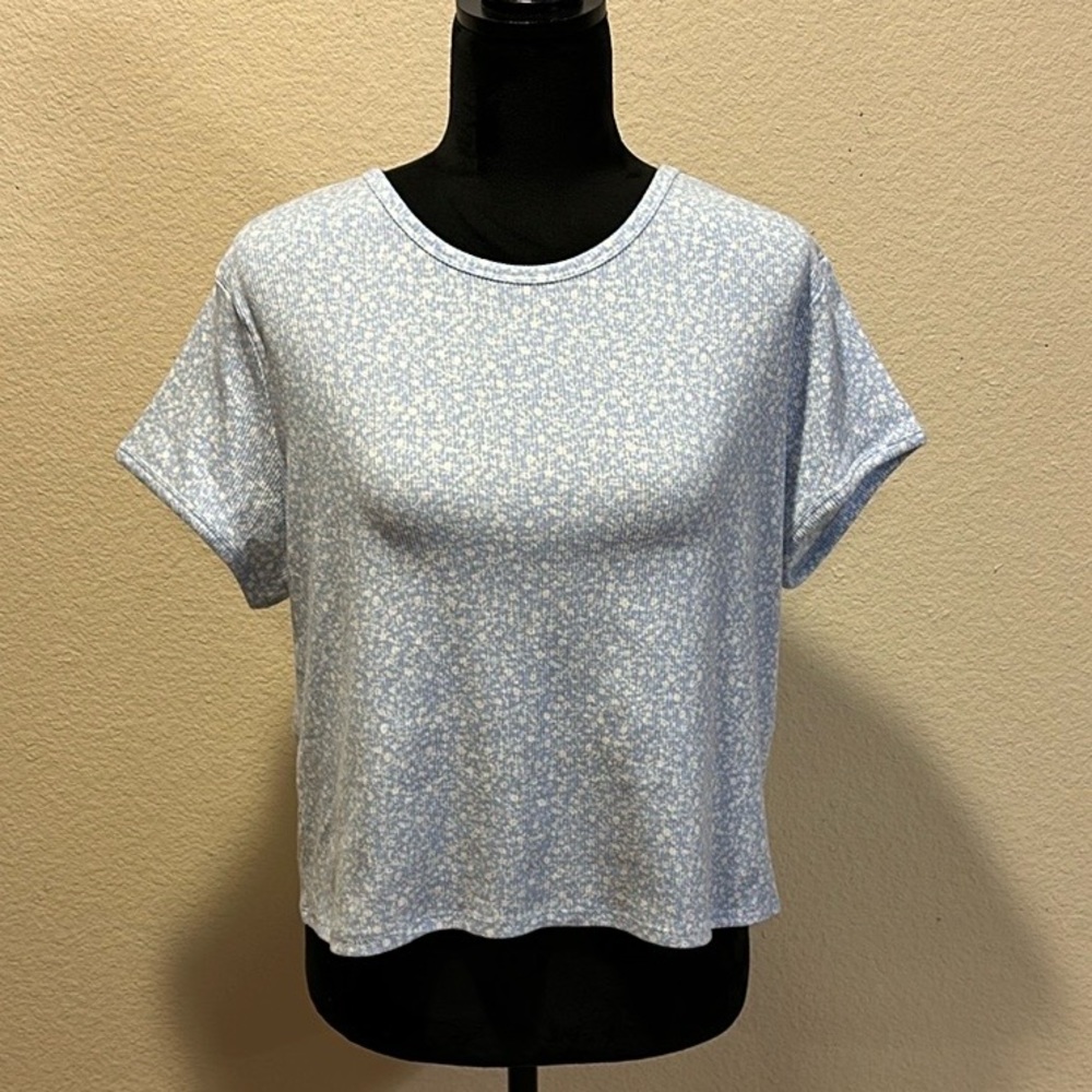 Blue & White Floral Shirt - Picture 1 of 3